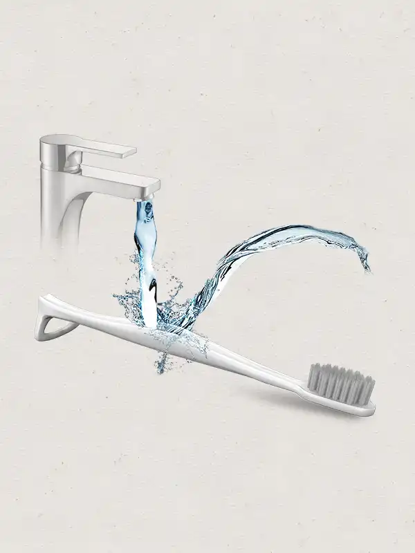 Flow T Brush – Innovative sustainable toothbrush design with water-flow rinse
