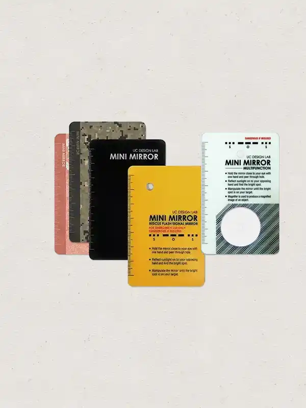 Mini Mirror Series – Survival tool mirror card for emergencies